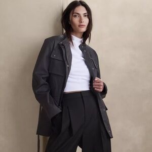 NWT Banana Republic Lorainne Utility Jacket  M Medium | Black 758808 NEW RTV$250